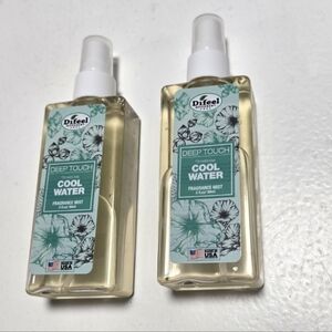2 Difeel Deep Touch Cool Water Fragrance Mist Bottles Light Aqua 3 Fl Ounces